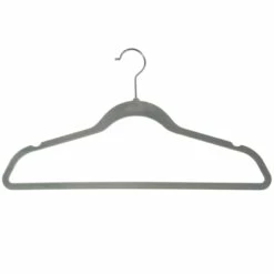 50-Pack Velvet Suit Hangers, Grey -Storage supplies shop 50 pack velvet suit hangers grey 2