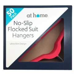 50-Pack Velvet Suit Hangers, Raspberry Red -Storage supplies shop 50 pack velvet suit hangers raspberry red 1