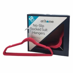 50-Pack Velvet Suit Hangers, Raspberry Red -Storage supplies shop 50 pack velvet suit hangers raspberry red 2
