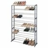 50-Pair Shoe Rack, Grey