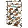 50-Pair Standing Shoe Rack, Bronze