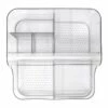 6-Section Clear Storage Bin, Extra Large -Storage supplies shop 6 section clear storage bin extra large