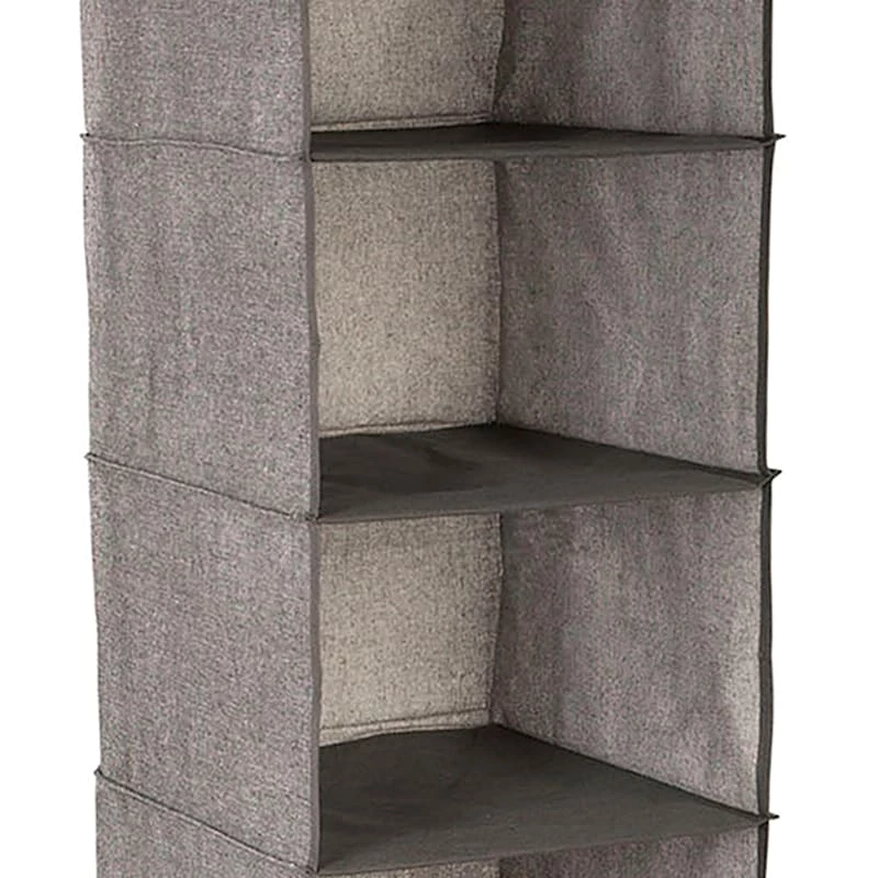 6-Shelf Hanging Organizer, Brown 5 6-Shelf Hanging Organizer, Brown - Image 3