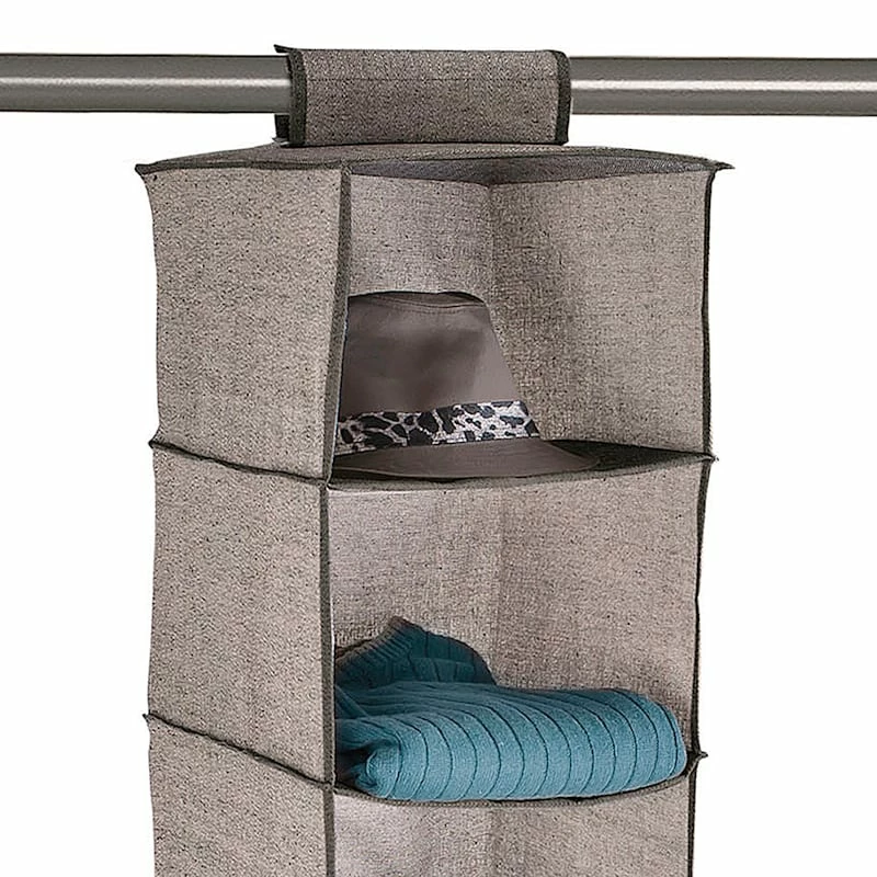 6-Shelf Hanging Organizer, Brown 6 6-Shelf Hanging Organizer, Brown - Image 4