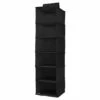 6-Shelf Hanging Sweater Organizer, Black -Storage supplies shop 6 shelf hanging sweater organizer black