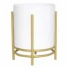 9.5in Metal Planter Stand White 1 9.5in Metal Planter Stand White -Storage supplies shop 9.5in metal planter stand white