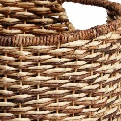 Bacburi Round Woven Abaca Storage Basket, Small -Storage supplies shop bacburi round woven abaca storage basket small 1
