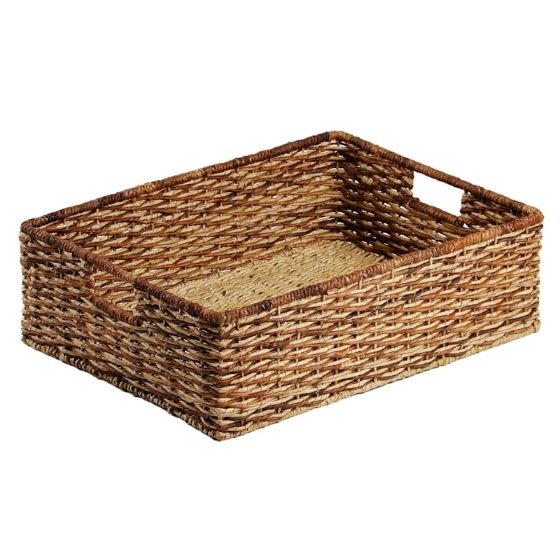 Bacburi Woven Abaca Under The Bed Storage Basket, Large 3 Bacburi Woven Abaca Under The Bed Storage Basket, Large