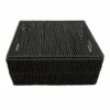 Black Paper Rope Storage Basket With Lid, Large -Storage supplies shop black paper rope storage basket with lid large