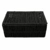 Black Paper Storage Basket With Lid, Small -Storage supplies shop black paper storage basket with lid small