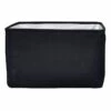 Black Rectangle Fabric Storage Basket, Medium -Storage supplies shop black rectangle fabric storage basket medium
