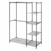 Black Steel Double Rod Closet, 68x45.5 -Storage supplies shop black steel double rod closet 68x45.5