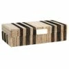 Black Striped Hyacinth Decorative Box, 10x5.5 1 Black Striped Hyacinth Decorative Box, 10x5.5 -Storage supplies shop black striped hyacinth decorative box 10x5.5