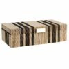 Black Striped Water Hyacinth Decorative Box, 13x4 -Storage supplies shop black striped water hyacinth decorative box 13x4 1