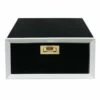 Black & White Decorative Wood Box, 6x3 -Storage supplies shop black white decorative wood box 6x3 1