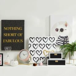 Black & White Decorative Wood Box, 6x3 -Storage supplies shop black white decorative wood box 6x3 2