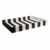 Black & White Woven Decorative Tray, 24x19 -Storage supplies shop black white woven decorative tray 24x19 1