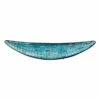 Blue Metal Oval Boat Tray With Mosaic Tile, 23x8 -Storage supplies shop blue metal oval boat tray with mosaic tile 23x8 1