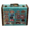 Blue Vintage Suitcase, 14x5 -Storage supplies shop blue vintage suitcase 14x5 1