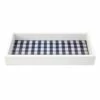 Blue & White Check Patterned Tray, 12x16 -Storage supplies shop blue white check patterned tray 12x16 1