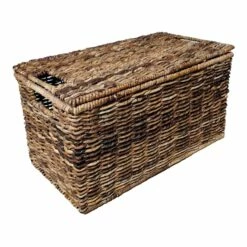 Brown Abaca Storage Trunk, Medium