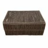 Brown Paper Rope Storage Basket With Lid, Medium 1 Brown Paper Rope Storage Basket With Lid, Medium -Storage supplies shop brown paper rope storage basket with lid medium