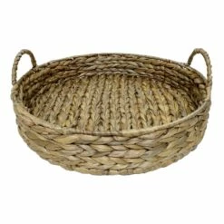 Brown Wicker Tray, 14"