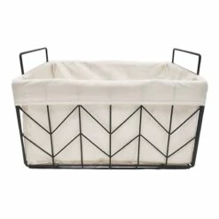 Chevron Collapsible Metal Basket, Medium