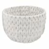 Chunky White Round Fabric Storage Basket, Large -Storage supplies shop chunky white round fabric storage basket large