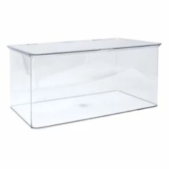 Clear Hinged Storage Bin, Large