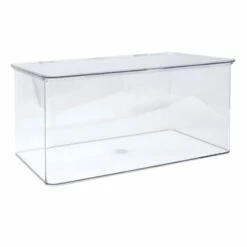 Clear Hinged Storage Bin, Medium