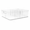 Clear Storage Bin With Divider, Extra Large -Storage supplies shop clear storage bin with divider extra large