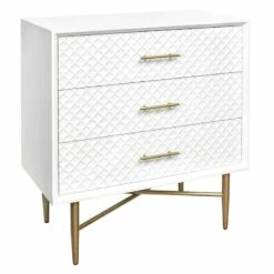 Crosby St 3-Drawer Studio Cabinet, White