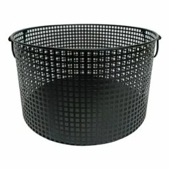 Crosby St Straton Black Round Metal Storage Basket, Small