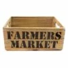 Farmers Market Wooden Crate, Medium -Storage supplies shop farmers market wooden crate medium