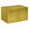 Faux Leather Gold Rectangle Box, 15x7 -Storage supplies shop faux leather gold rectangle box 15x7 1