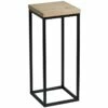 Fiona Wood Top Plant Stand With Metal Base, Small -Storage supplies shop fiona wood top plant stand with metal base small