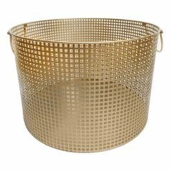 Flatiron Bronze Metal Round Storage Basket, Large