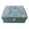 Found & Fable Blue Fabric Box, 4x7 -Storage supplies shop found fable blue fabric box 4x7 1