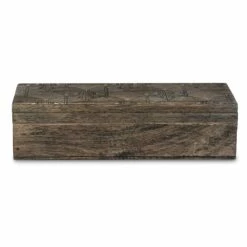 Found & Fable Etched Wooden Box, 4x10 -Storage supplies shop found fable etched wooden box 4x10 2