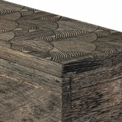 Found & Fable Etched Wooden Box, 4x10 -Storage supplies shop found fable etched wooden box 4x10 3