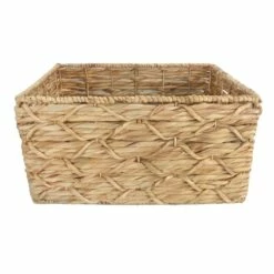 Found & Fable Kai Tall X Weave Rectangle Storage Basket, Large -Storage supplies shop found fable kai tall x weave rectangle storage basket large 2