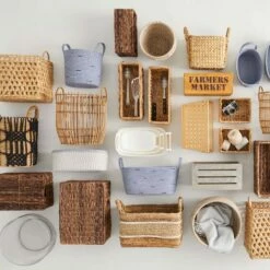 Found & Fable Round Rattan Storage Basket, Small -Storage supplies shop found fable round rattan storage basket small 2