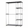 Freestanding Metal Closet Rack, Black -Storage supplies shop freestanding metal closet rack black