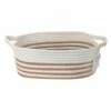 Glam Tan Stripe Rectangle Bins-Large -Storage supplies shop glam tan stripe rectangle bins large