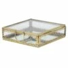 Glass Box Decor With Gold Heirloom Rim, 5" -Storage supplies shop glass box decor with gold heirloom rim 5