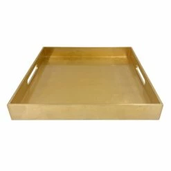 Gold Lacquer Decorative Tray, 15"