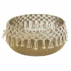 Gold Metal Bowl, 13"