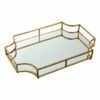 Gold Mirrored Decorative Tray, 18" 1 Gold Mirrored Decorative Tray, 18" -Storage supplies shop gold mirrored decorative tray 18