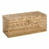 Gold Punched Metal Decorative Box, 12x5 -Storage supplies shop gold punched metal decorative box 12x5 1